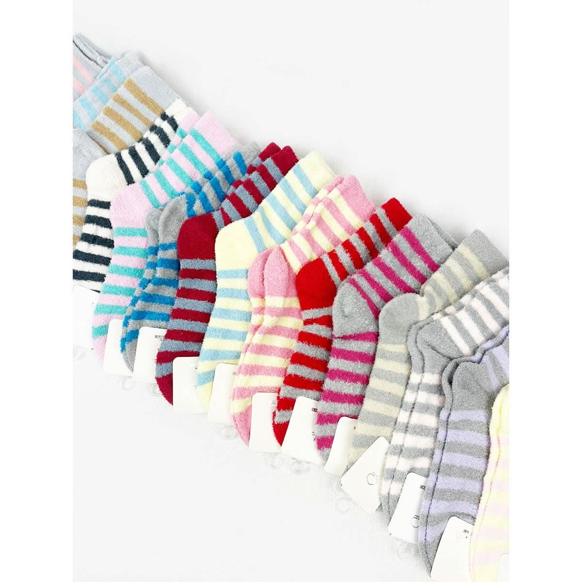 Stripe Plush Cozy Socks - Purpose + Passion Boutique