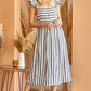 Striped Babydoll Dress With Flutter Sleeves - Purpose + Passion Boutique