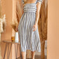 Striped Babydoll Dress With Flutter Sleeves - Purpose + Passion Boutique