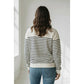 Striped Black/Cream with Heart Sweatshirt - Purpose + Passion Boutique