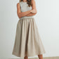 Striped Taupe / Ivory Sleeveless Maxi Dress with Pockets - Purpose + Passion Boutique