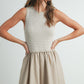 Striped Taupe / Ivory Sleeveless Maxi Dress with Pockets - Purpose + Passion Boutique