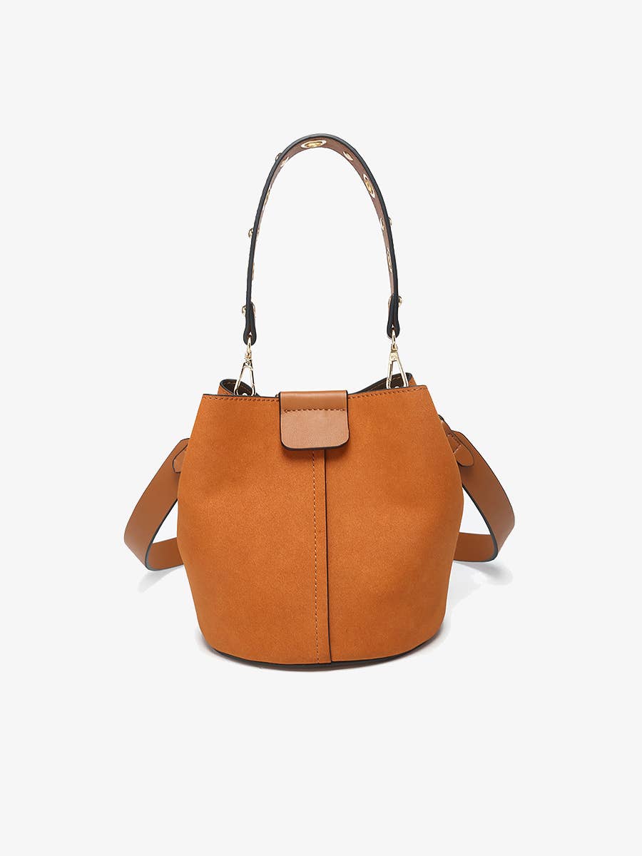 Suede Bucket Bag w/ Top Handle & Inner Bag - Purpose + Passion Boutique