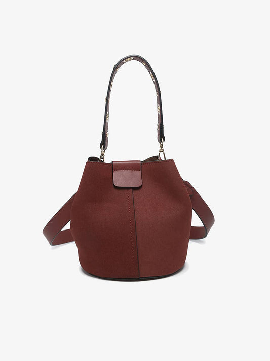 Suede Bucket Bag w/ Top Handle & Inner Bag - Purpose + Passion Boutique