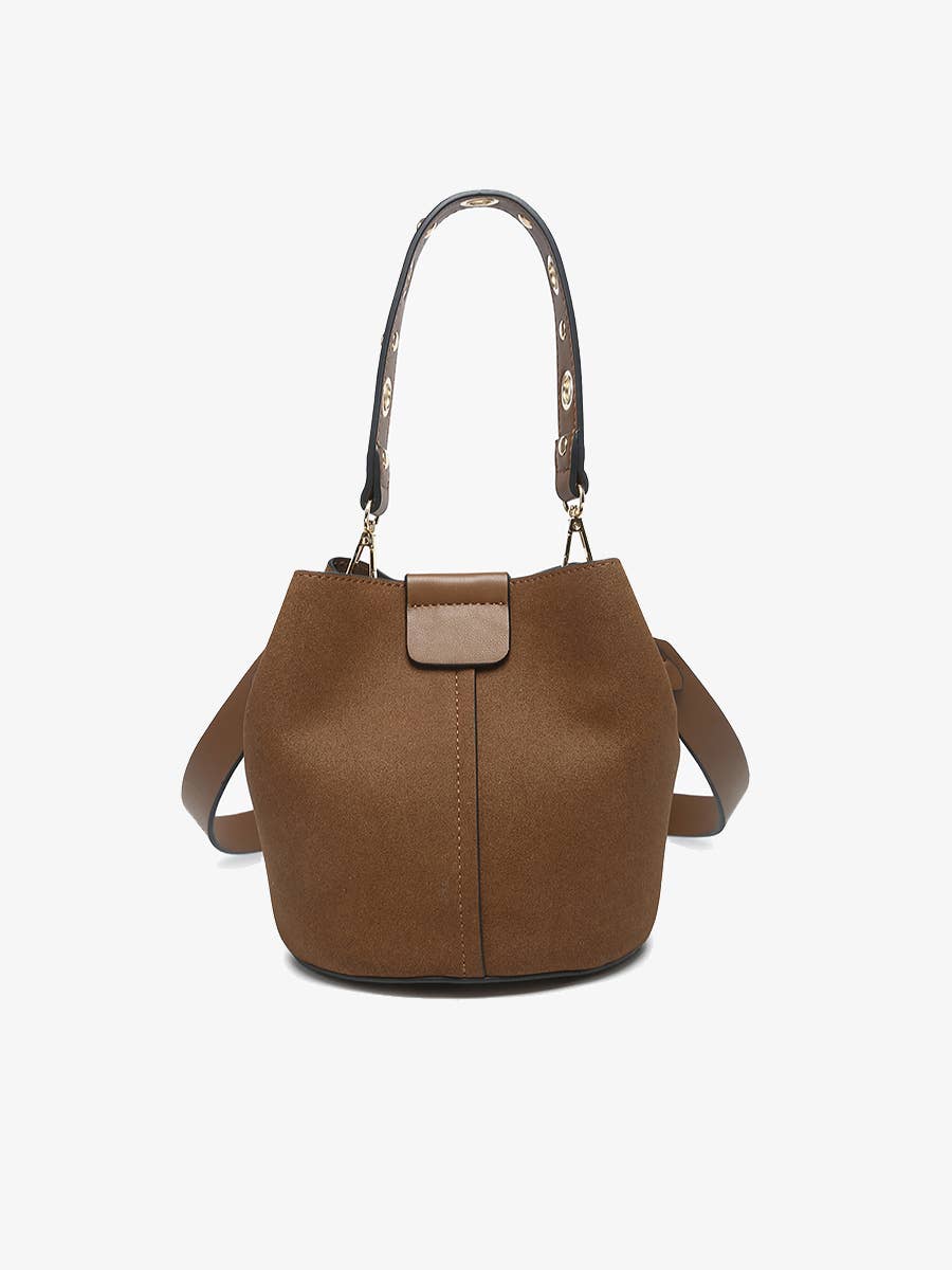 Suede Bucket Bag w/ Top Handle & Inner Bag - Purpose + Passion Boutique