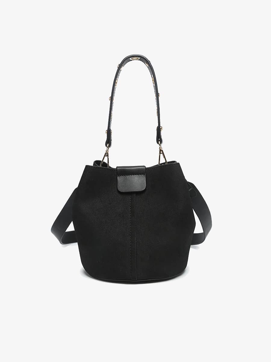 Suede Bucket Bag w/ Top Handle & Inner Bag - Purpose + Passion Boutique