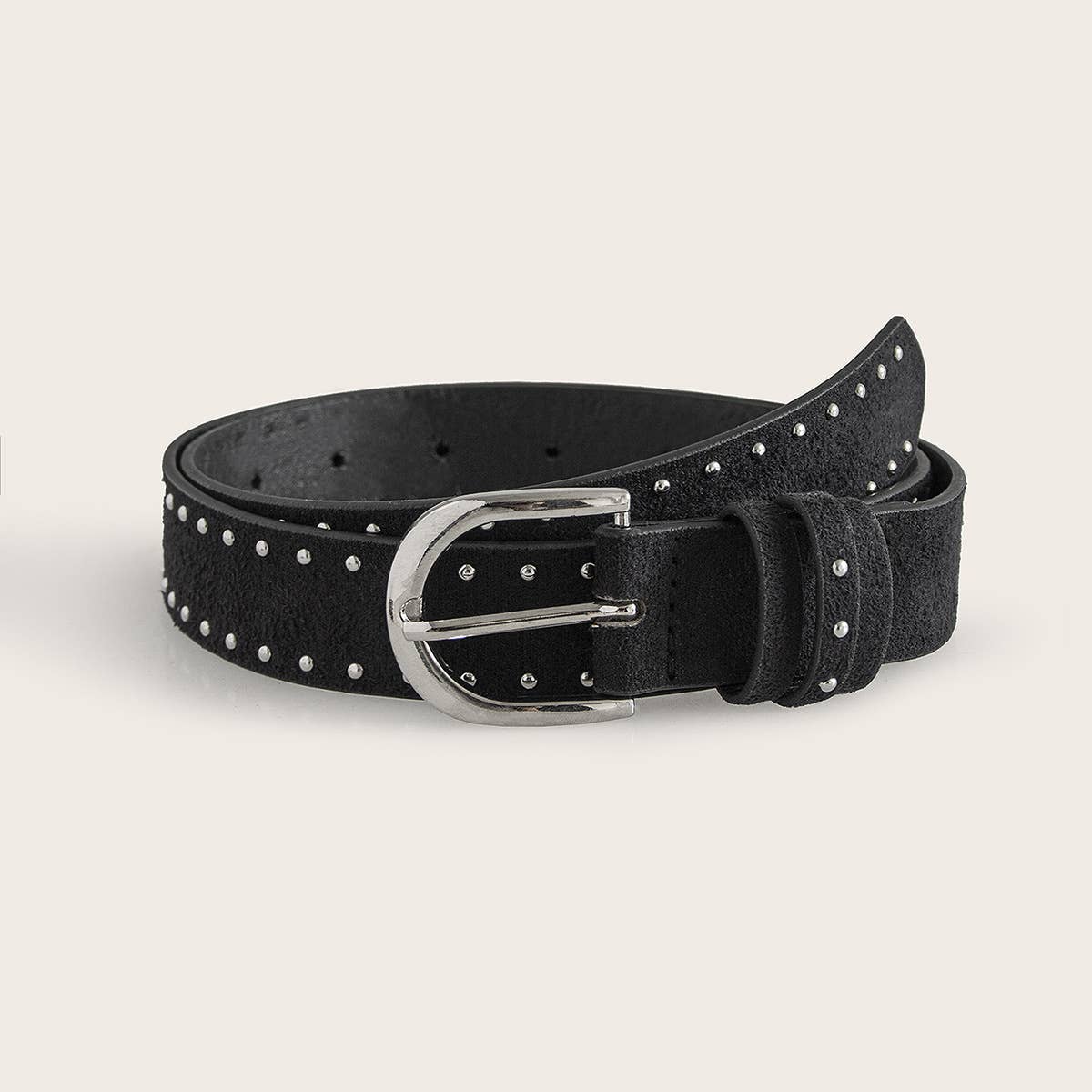 Suede Studs With Western Style Straps Belt - Purpose + Passion Boutique