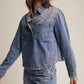 Sun - washed Blue Western - Inspired Denim Shirt - Purpose + Passion Boutique
