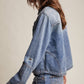 Sun - washed Blue Western - Inspired Denim Shirt - Purpose + Passion Boutique