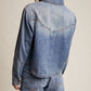 Sun - washed Blue Western - Inspired Denim Shirt - Purpose + Passion Boutique
