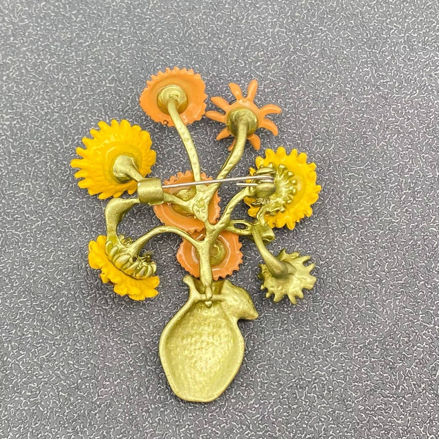 Sunflower Brooch In A Vase Brooch - Purpose + Passion Boutique