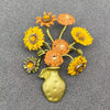 Sunflower Brooch In A Vase Brooch - Purpose + Passion Boutique
