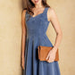 Sweetheart Medium Indigo Denim Dress - Purpose + Passion Boutique