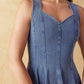 Sweetheart Medium Indigo Denim Dress - Purpose + Passion Boutique