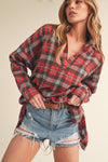 Tamra Pullover Flannel Top - Purpose + Passion Boutique