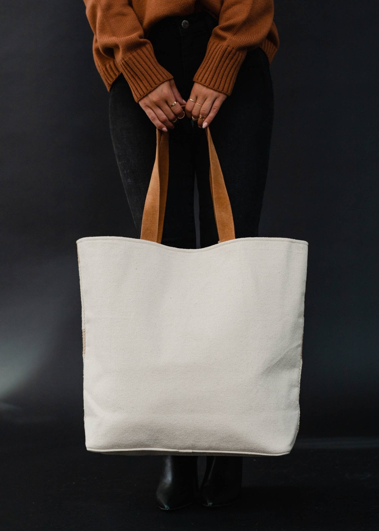 Tan & Cream Aztec Tote - Purpose + Passion Boutique