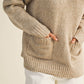 Taupe Front Patch Pocket Sweater - Purpose + Passion Boutique