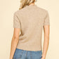 Taupe Soft Yarn Short Sleeve Sweater - Purpose + Passion Boutique