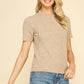 Taupe Soft Yarn Short Sleeve Sweater - Purpose + Passion Boutique