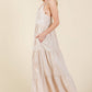 Taupe Stripe Fit & Flare Maxi Sundress - Purpose + Passion Boutique
