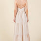 Taupe Stripe Fit & Flare Maxi Sundress - Purpose + Passion Boutique
