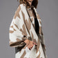 Taupe Woven Large Houndstooth Pattern Cardigan - Purpose + Passion Boutique