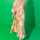Taupe/Green/Coral Colorblock Midi Dress - Purpose + Passion Boutique