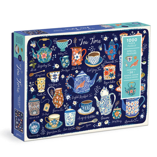 Tea Time 1000 Piece Puzzle with Shaped Pieces - Purpose + Passion Boutique