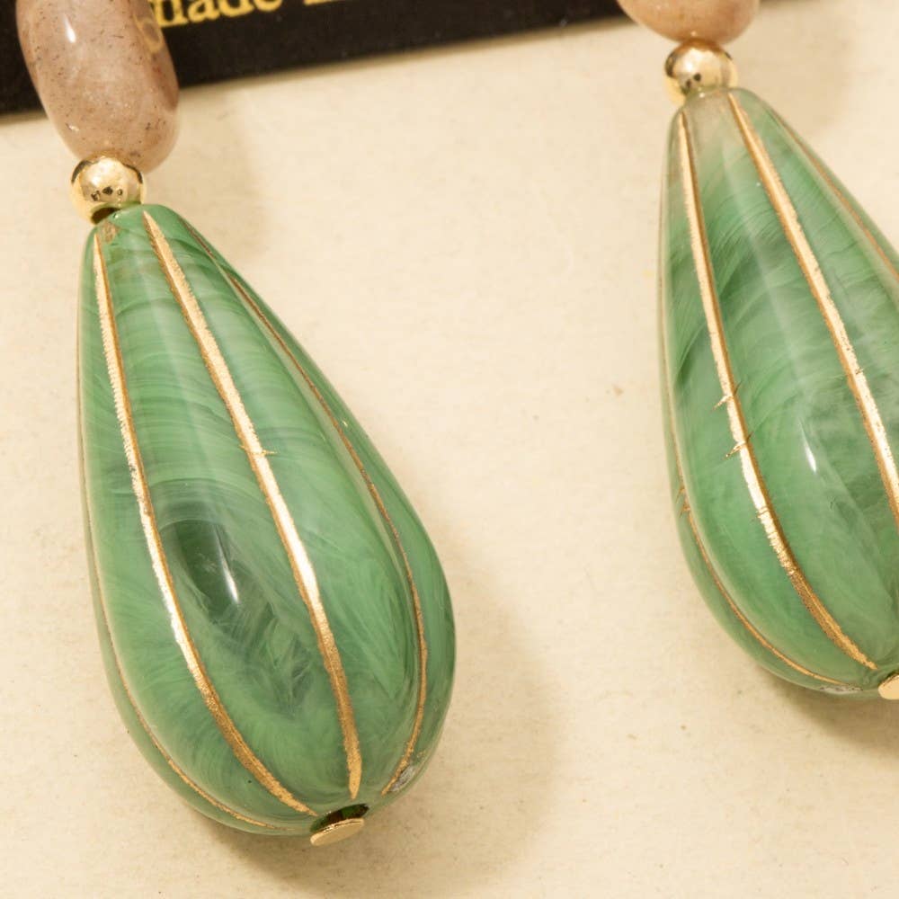 Teardrop Gemstone Dangle Drop Earrings - Purpose + Passion Boutique