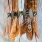 Terracotta Hues Hand Dyed Bandanas w/Leather Slide - Purpose + Passion Boutique