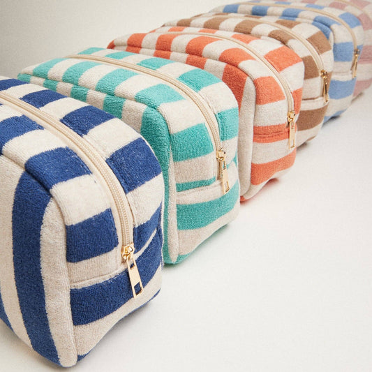 Terry Fabric Striped Multi - Purpose Pouch - Purpose + Passion Boutique