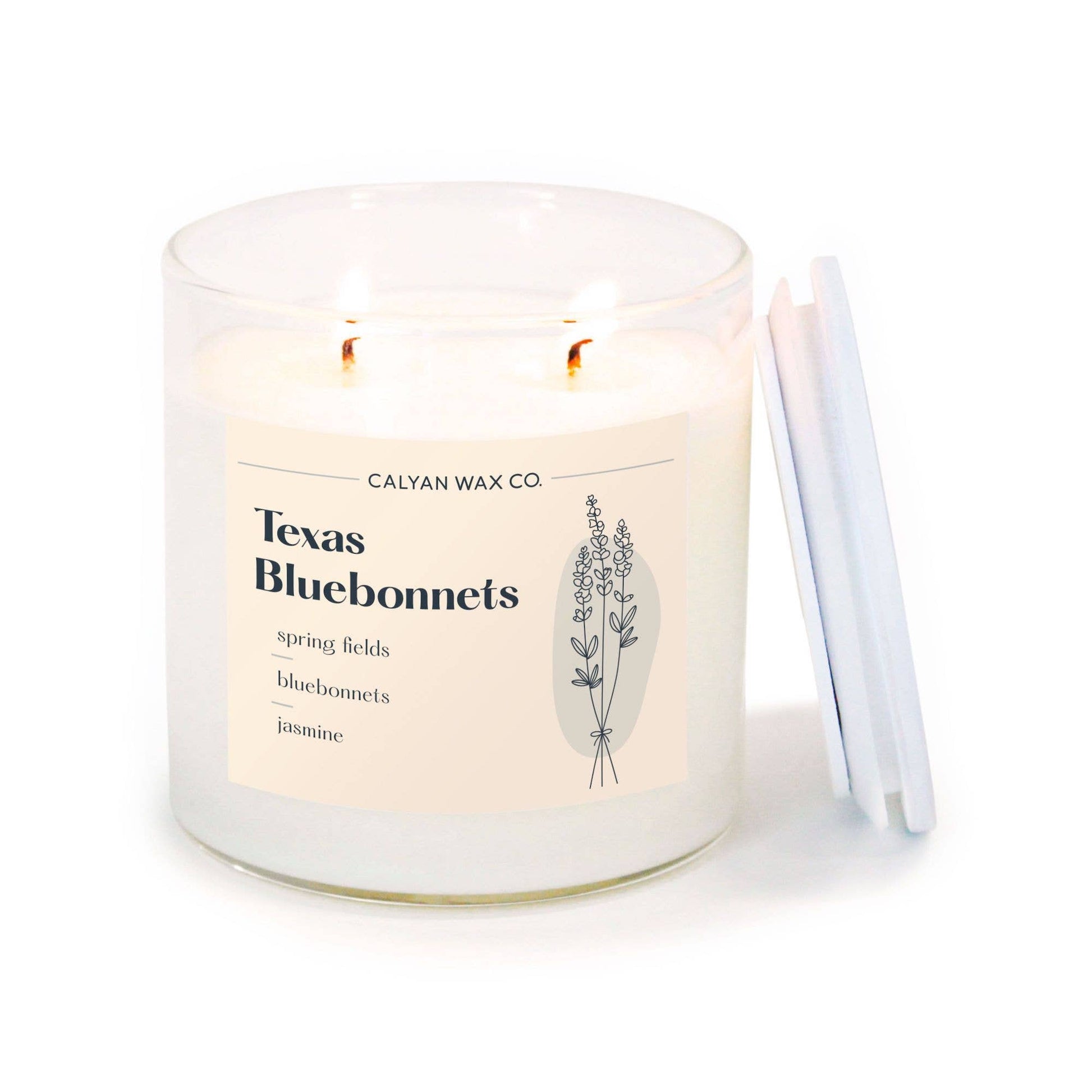 Texas Bluebonnet Glass Tumbler Soy Candle - Purpose + Passion Boutique