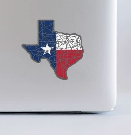 Texas Flag Roadtrip Sticker - Purpose + Passion Boutique