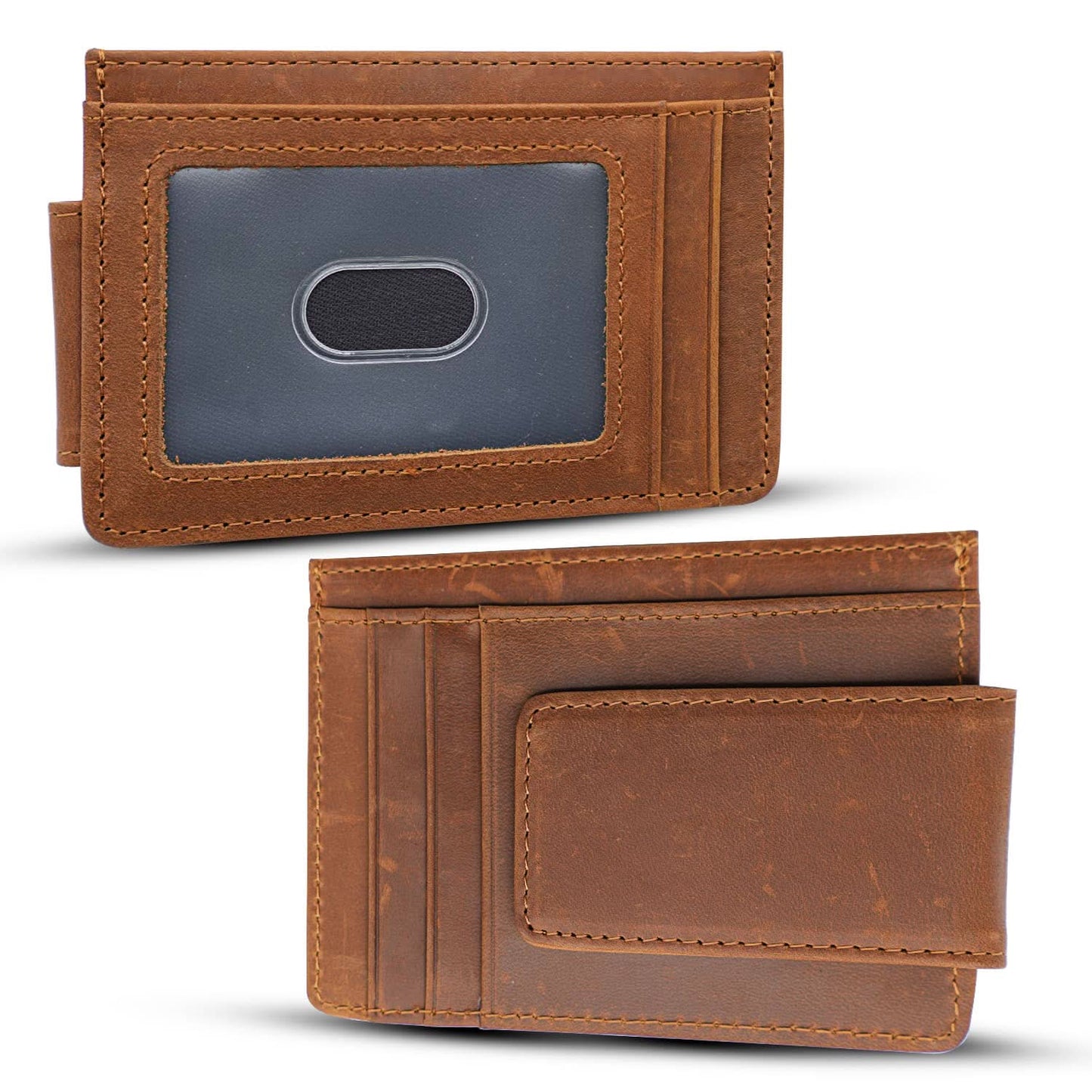 TEXAS Leather Wallet with Magnet Clip - Purpose + Passion Boutique