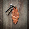 Texas Silhouette Leather Keychain Motel Style - Purpose + Passion Boutique