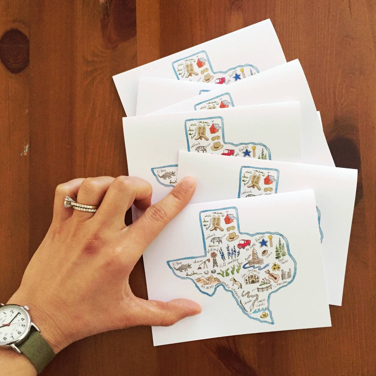 Texas State Icons Card - Purpose + Passion Boutique