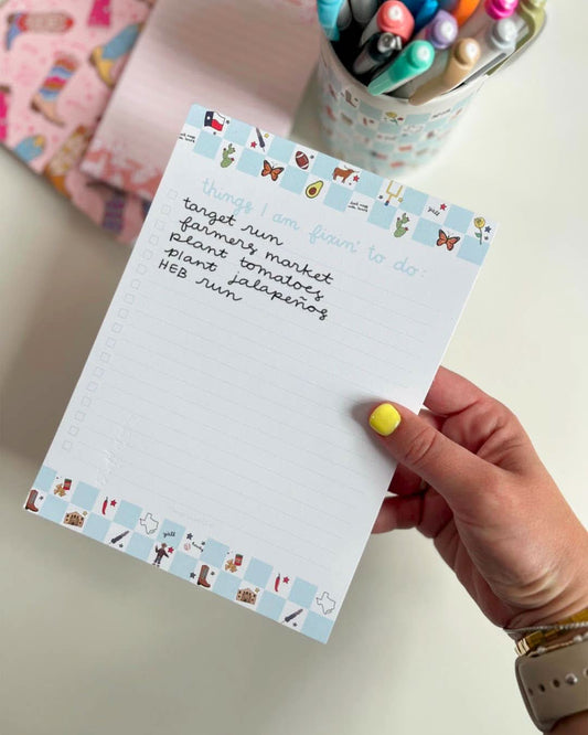 Texas Western Checkerboard Notepad - Purpose + Passion Boutique