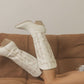 The Ainsley White | Embroidered Cowboy Western Boot - Purpose + Passion Boutique