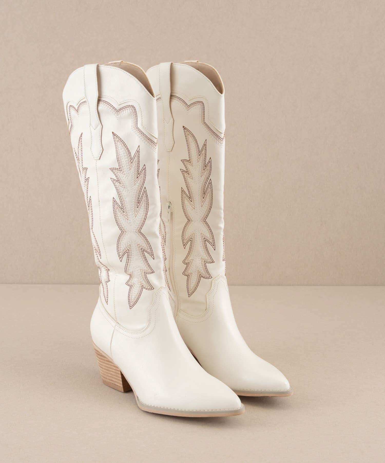 The Ainsley White | Embroidered Cowboy Western Boot - Purpose + Passion Boutique