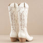 The Ainsley White | Embroidered Cowboy Western Boot - Purpose + Passion Boutique