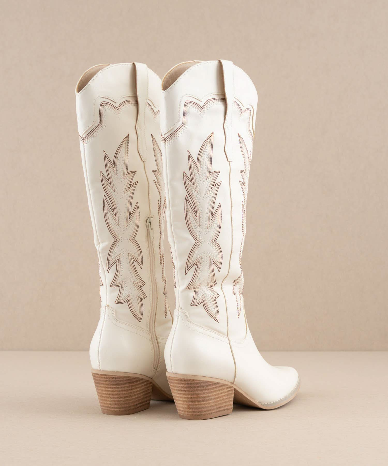 The Ainsley White | Embroidered Cowboy Western Boot - Purpose + Passion Boutique