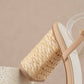 The Colmar Apricot | Strappy Braided Jute Sandal - Purpose + Passion Boutique