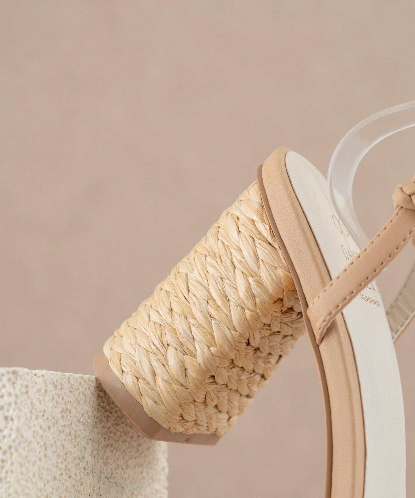 The Colmar Apricot | Strappy Braided Jute Sandal - Purpose + Passion Boutique