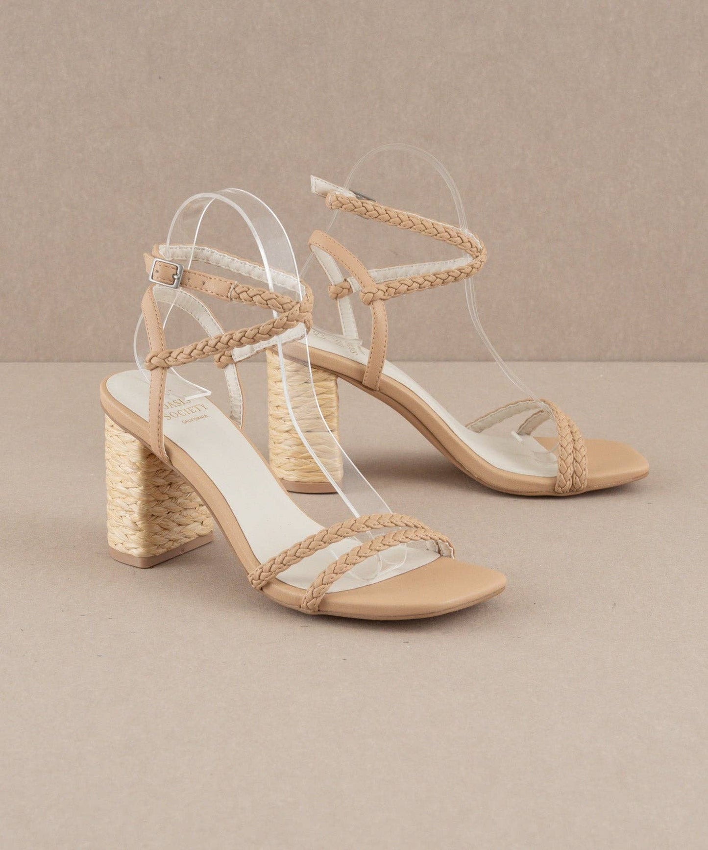 The Colmar Apricot | Strappy Braided Jute Sandal - Purpose + Passion Boutique