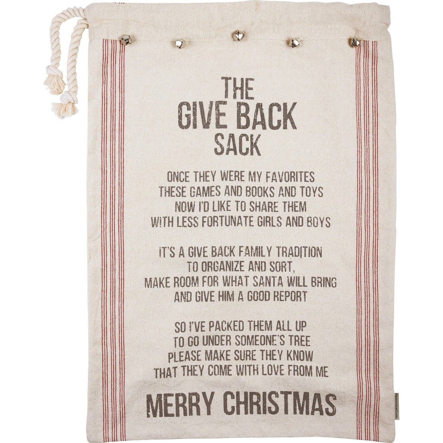 The Give Back Sack Merry Christmas Santa Sack - Purpose + Passion Boutique