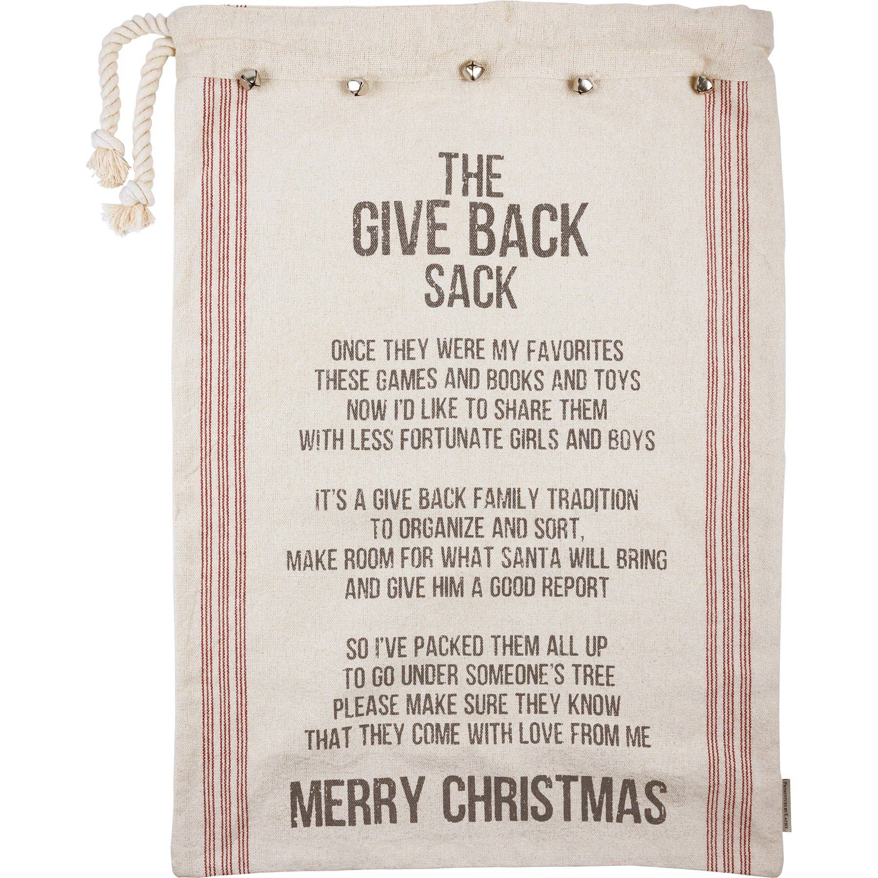 The Give Back Sack Merry Christmas Santa Sack - Purpose + Passion Boutique