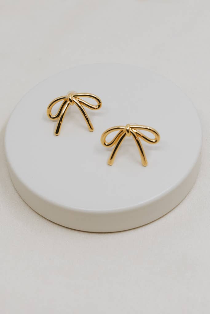 Tied Grace Gold Earrings - Purpose + Passion Boutique