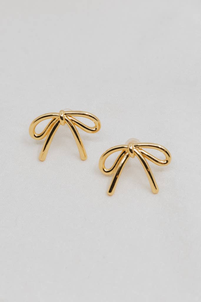 Tied Grace Gold Earrings - Purpose + Passion Boutique