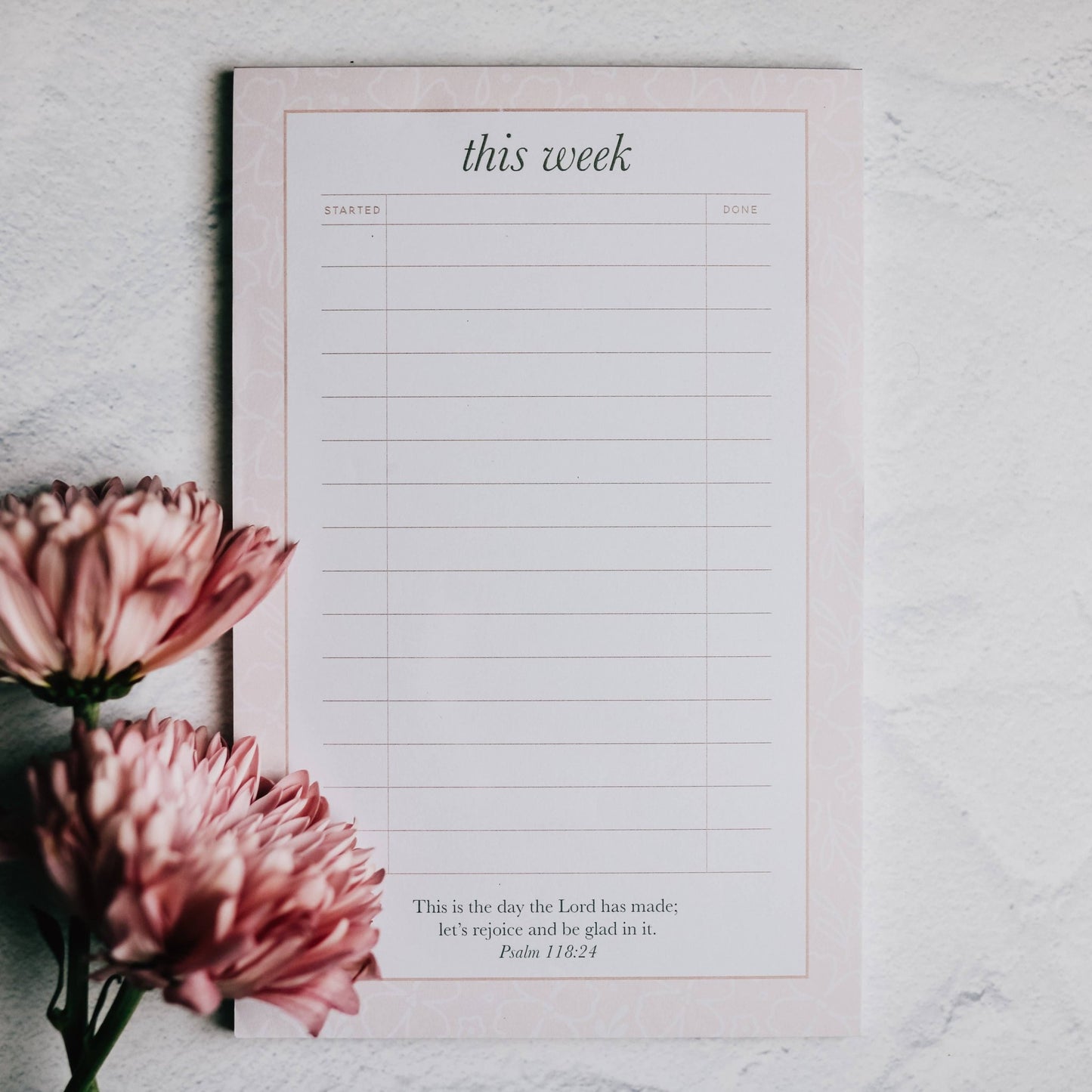 To Do Notepad | Blush Floral - Purpose + Passion Boutique