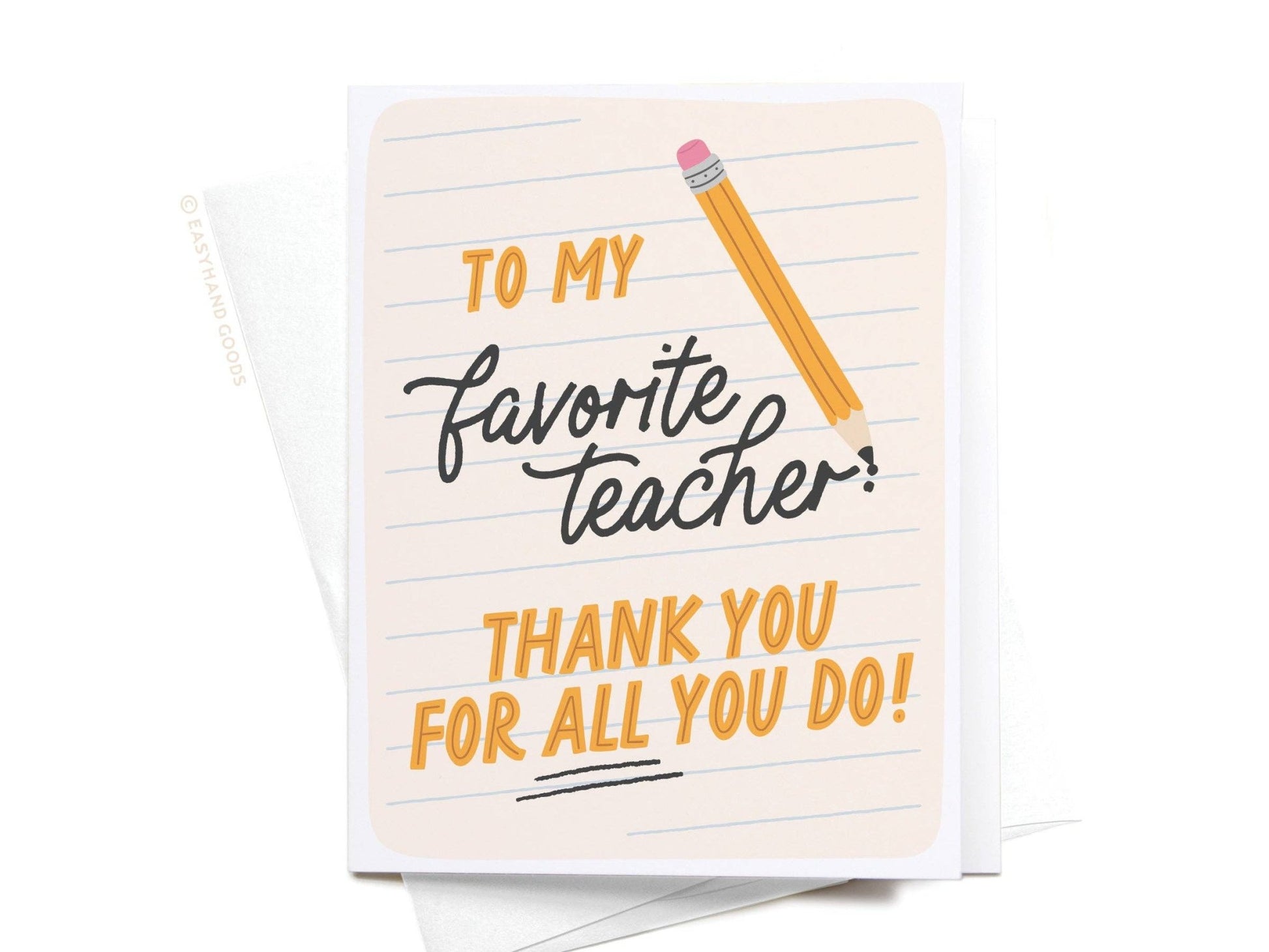 To My Favorite Teacher Greeting Card - Purpose + Passion Boutique